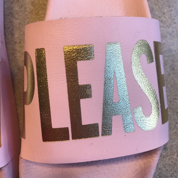 The White Brand BEACH PLEASE Flip Flop Slides 39 - Picture 3 of 7